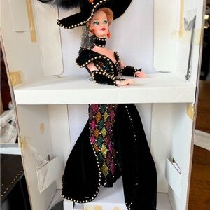 Bob Mackie Masquerade Barbie in Black and Multicolor Gown